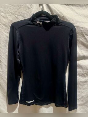 Women’s Under Armour Black ColdGear Compression Mock-Neck Top